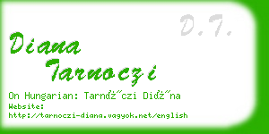 diana tarnoczi business card